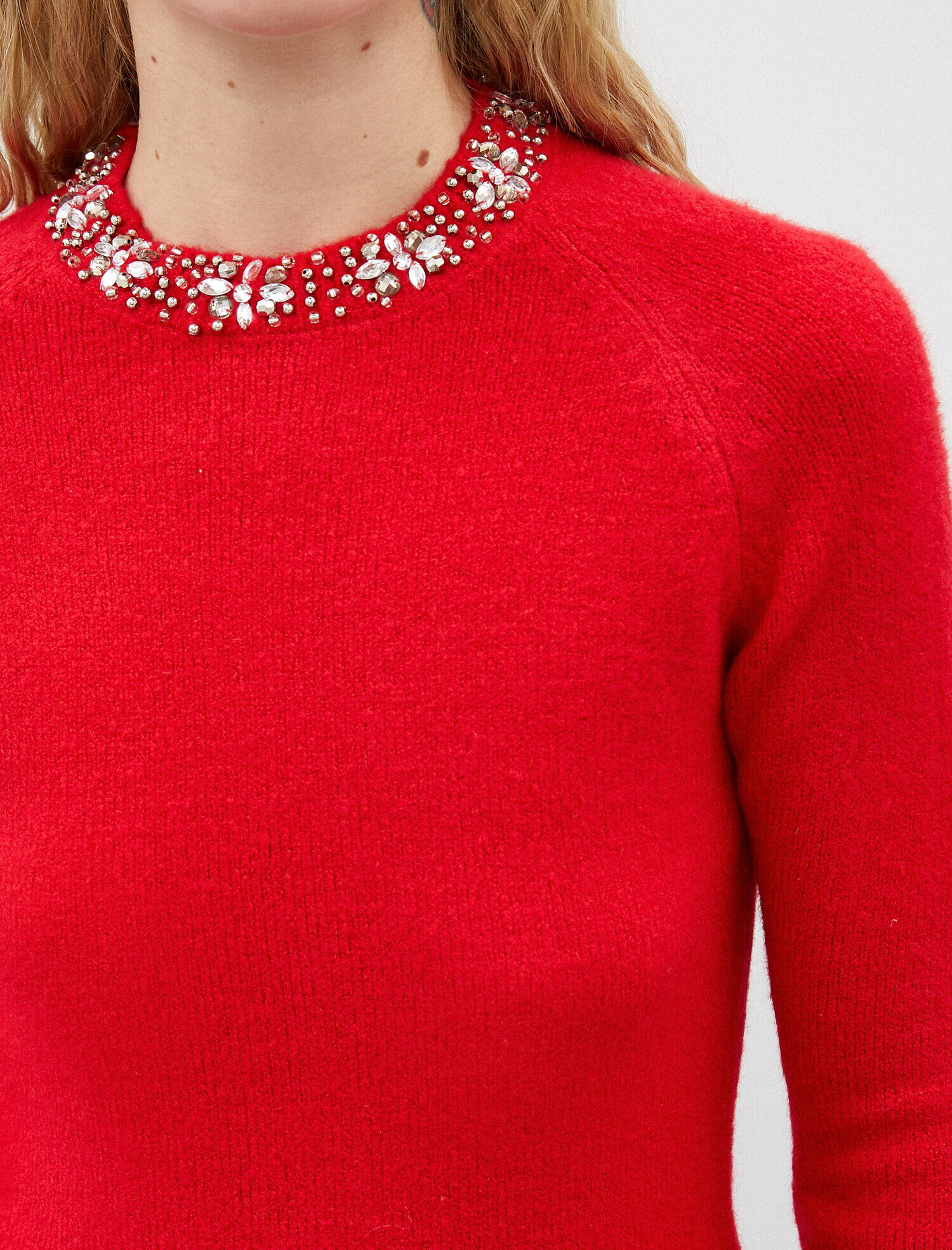   Taşlı Kazak Bisiklet Yaka