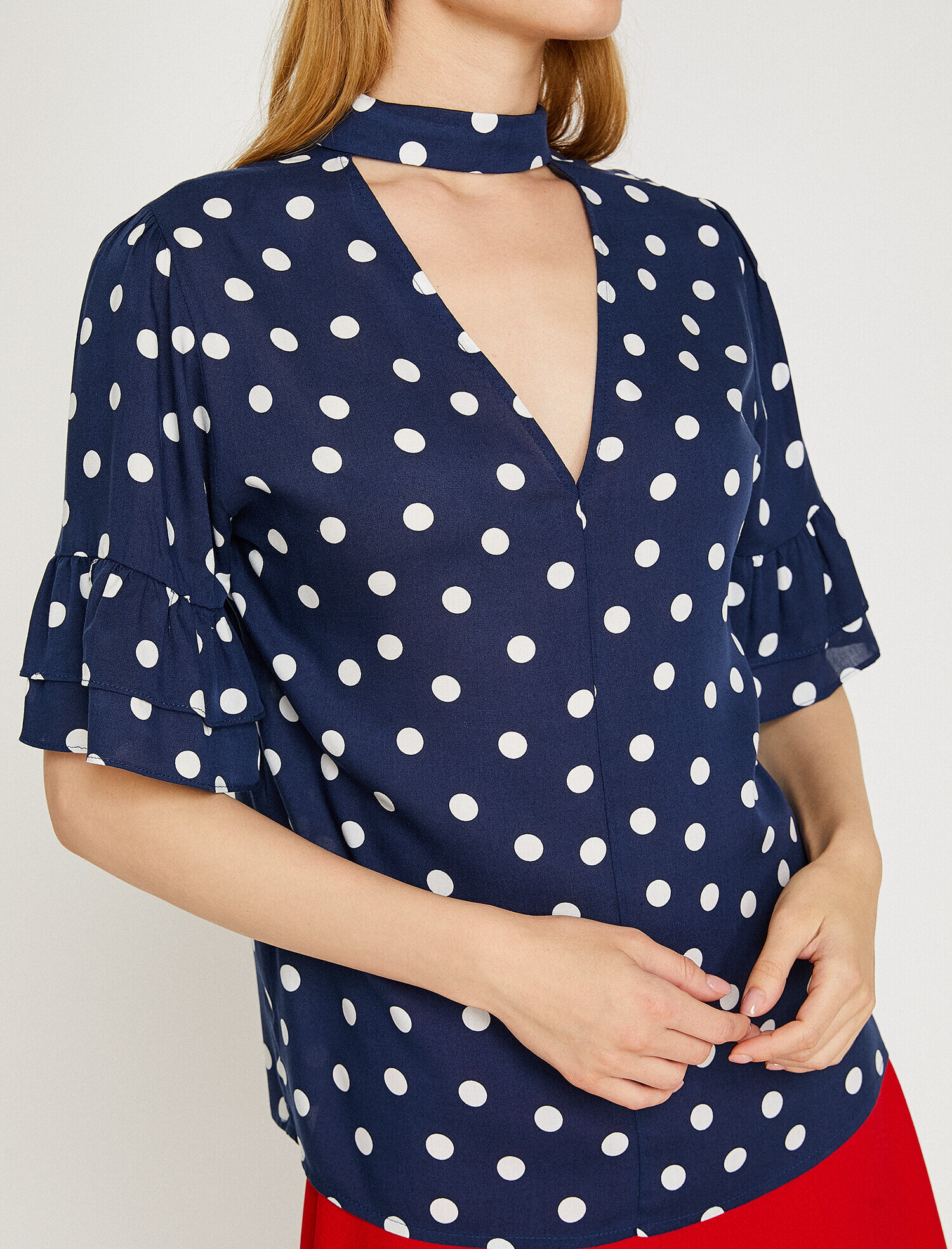   Puantiye Detaylı Gömlek