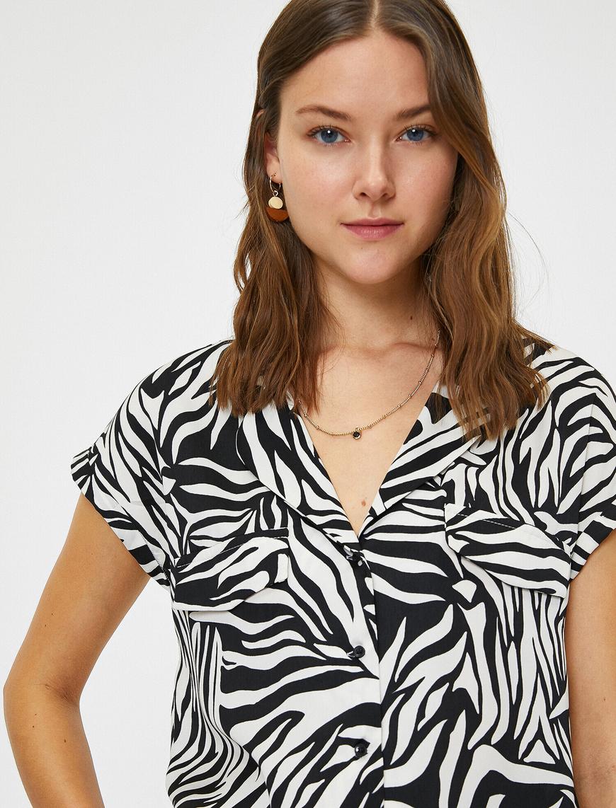   Zebra Desenli Gömlek