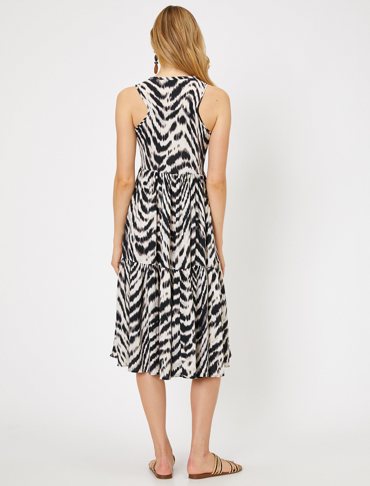   Zebra Desenli Elbise