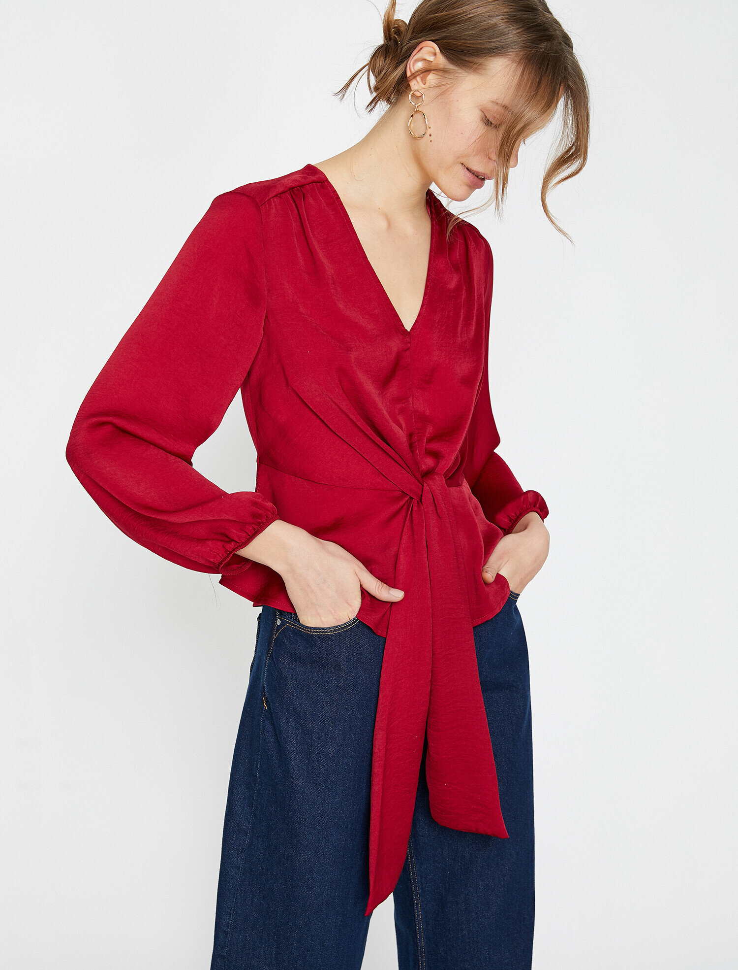   Beli Bağlamalı Bluz