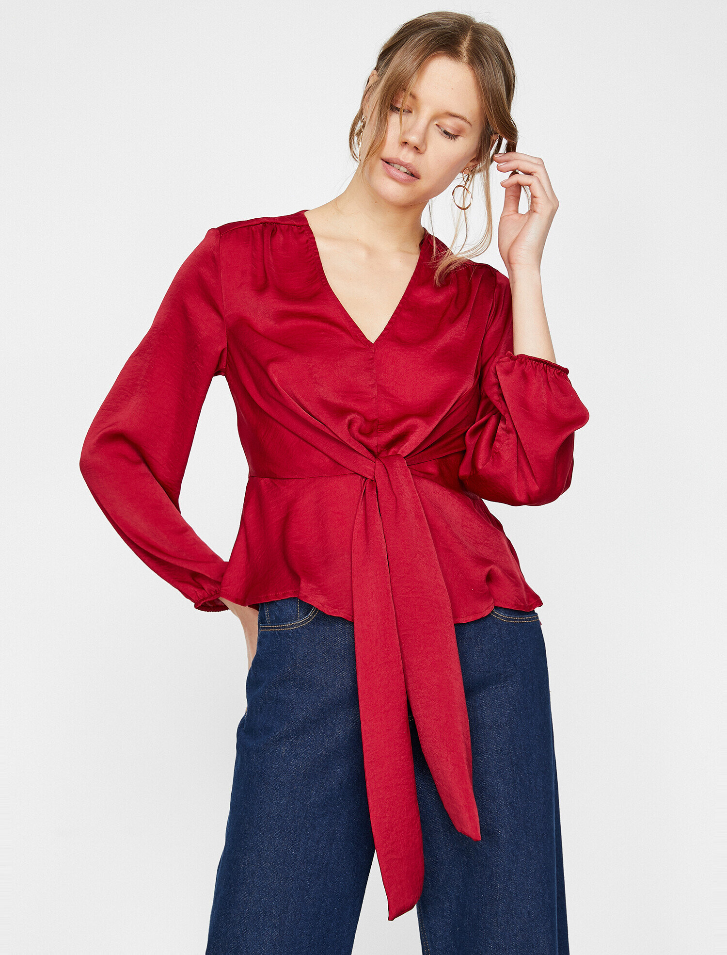   Beli Bağlamalı Bluz