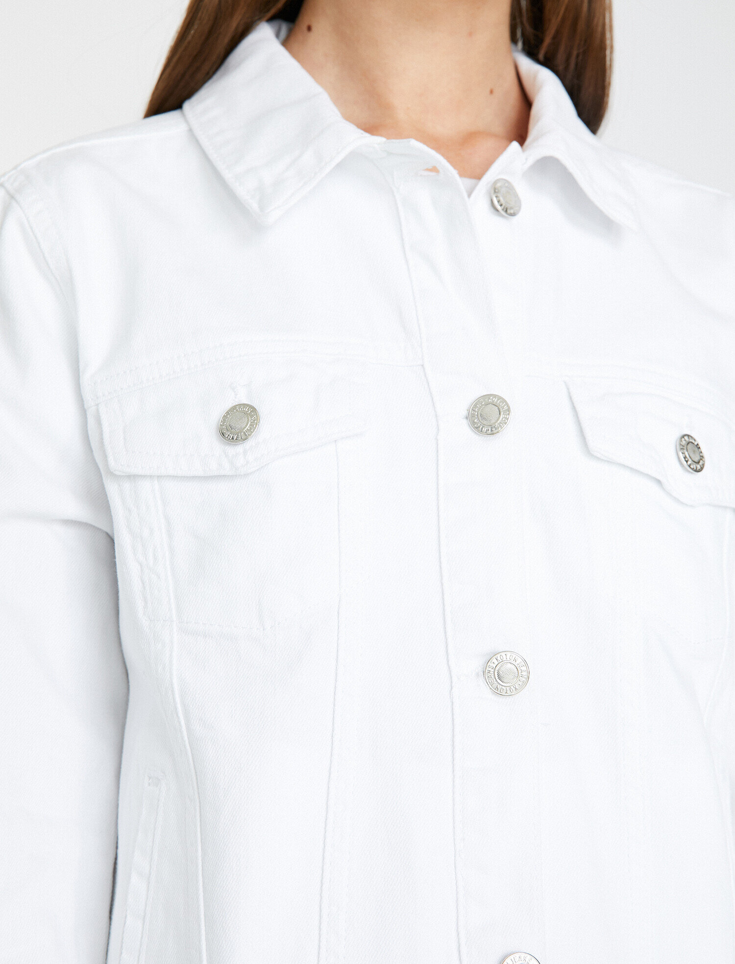   Cep Detaylı Jean Ceket