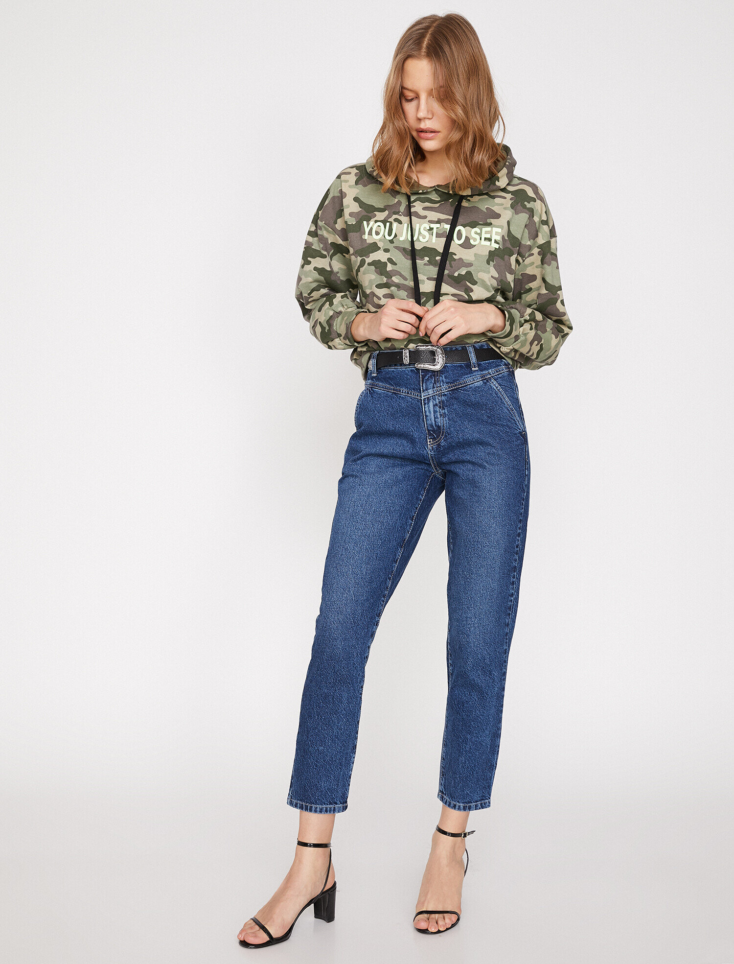   Carmen Jean - Yüksek Bel Dar Kesim Dar Paça Pantolon