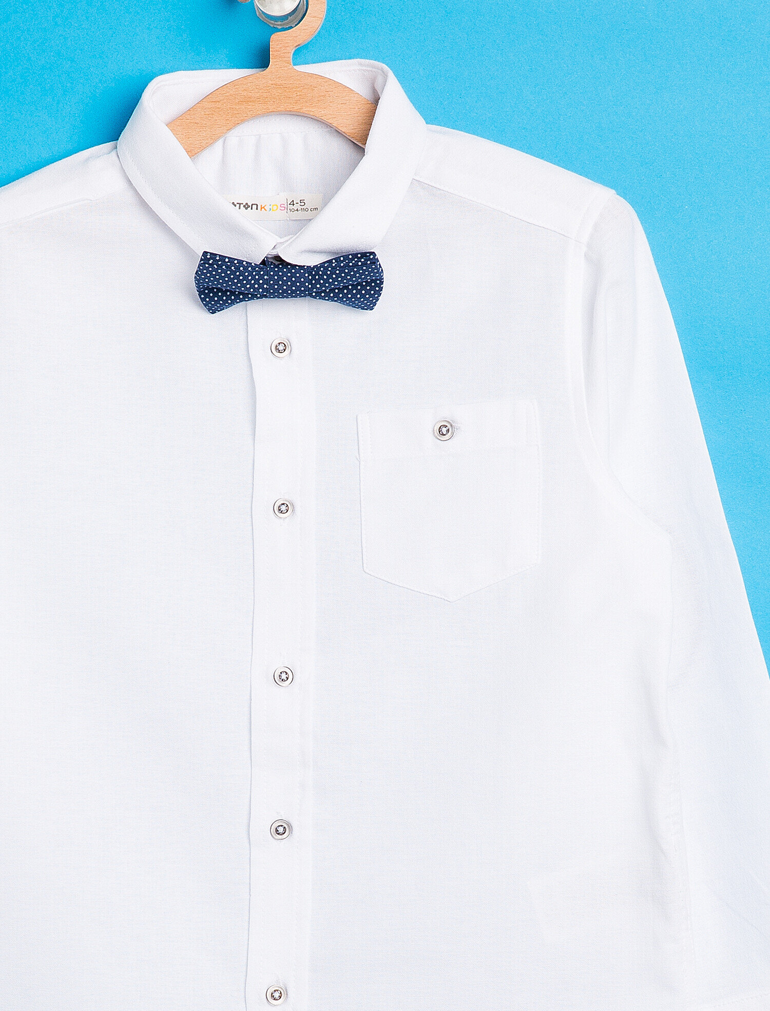  Erkek Çocuk Papyon Detaylı Gömlek
