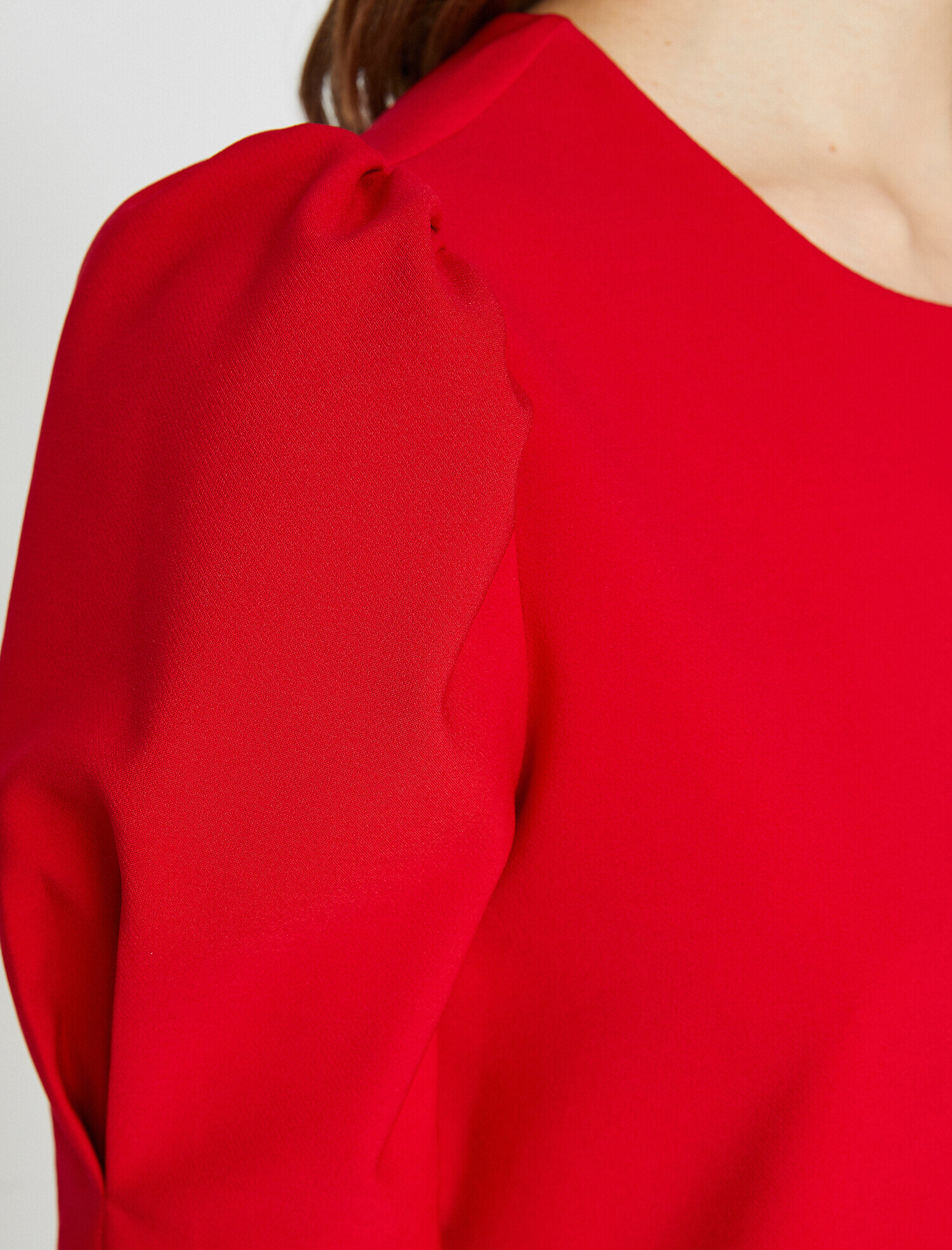   Kısa Balon Kollu Kısa Elbise