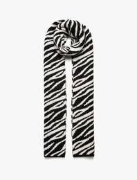 Zebra Desenli Triko Atkı