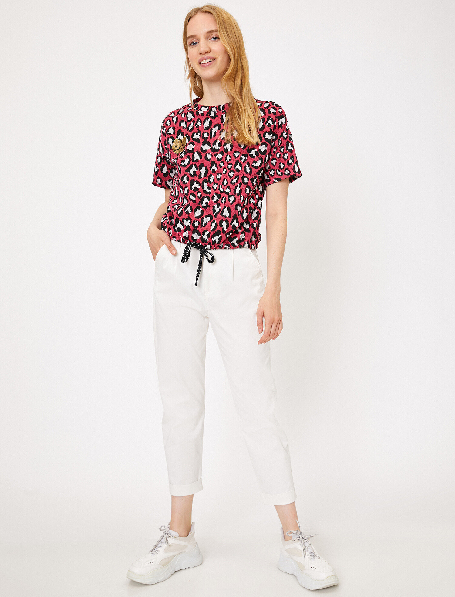   Leopar Desenli Tişört