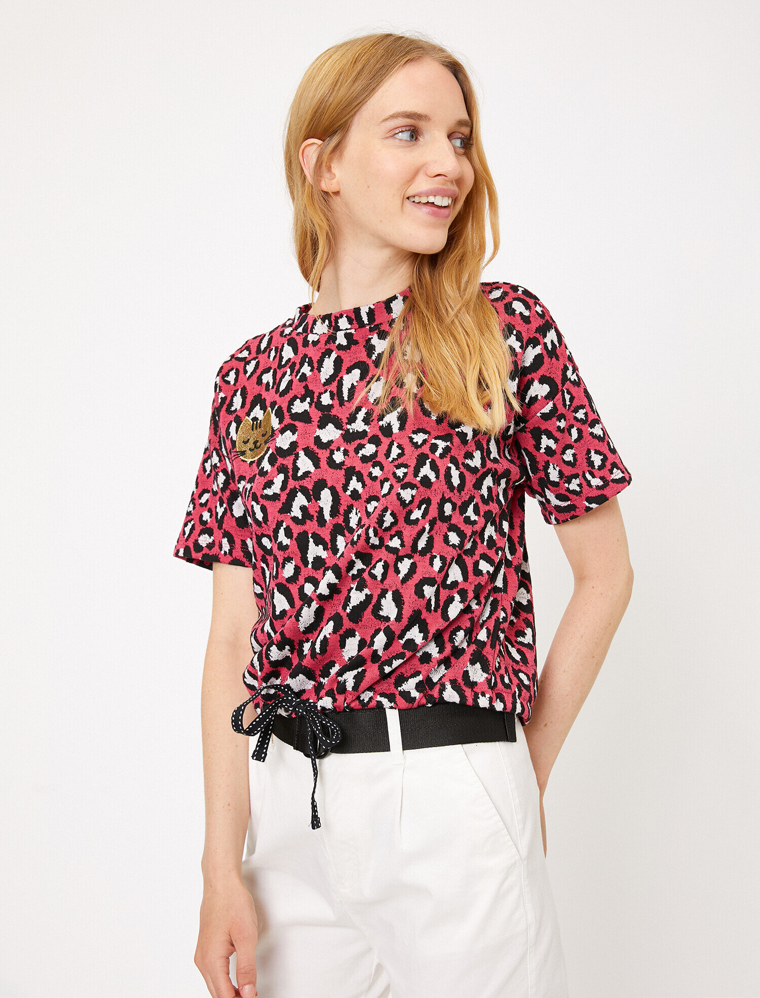   Leopar Desenli Tişört