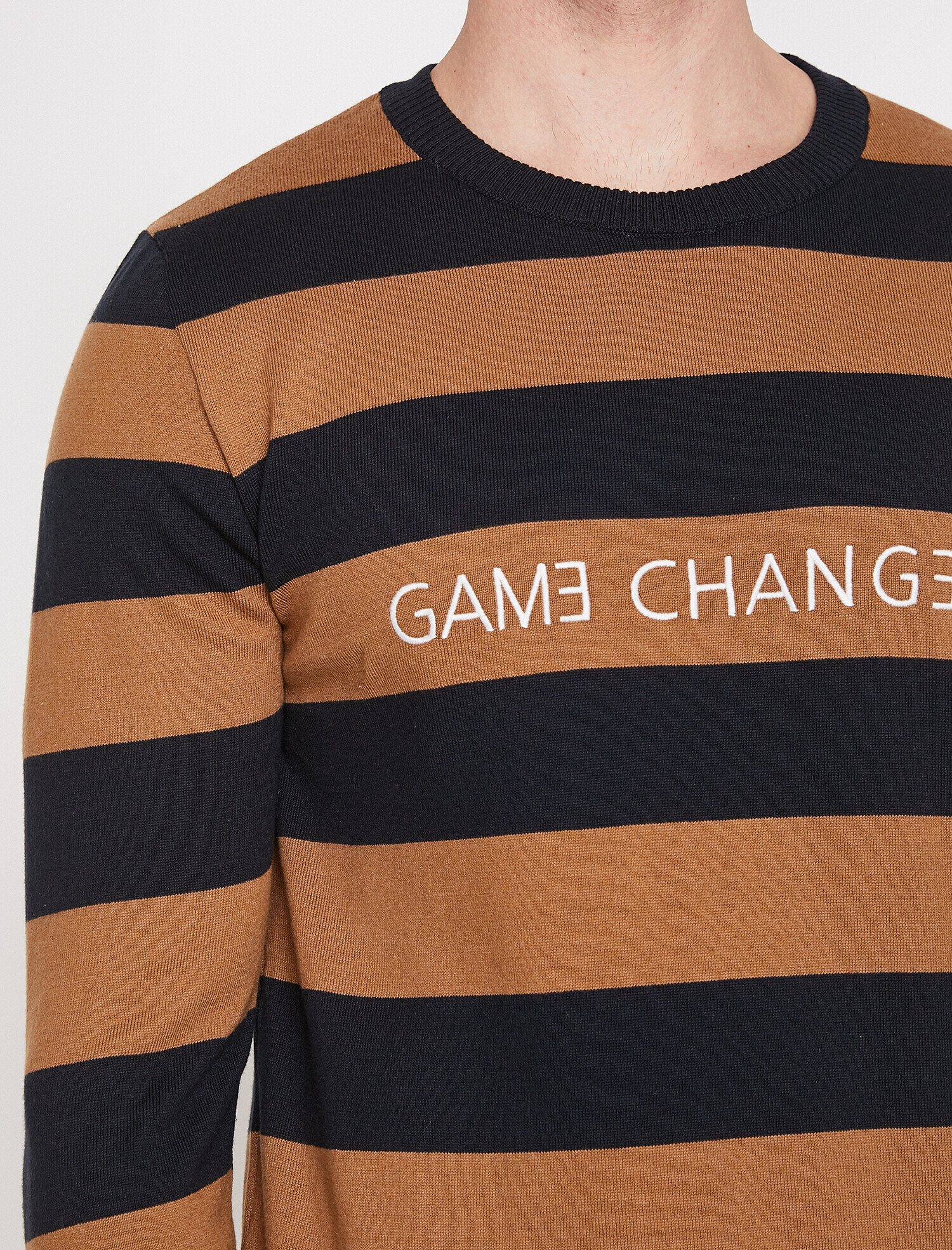   Çizgili Triko Kazak