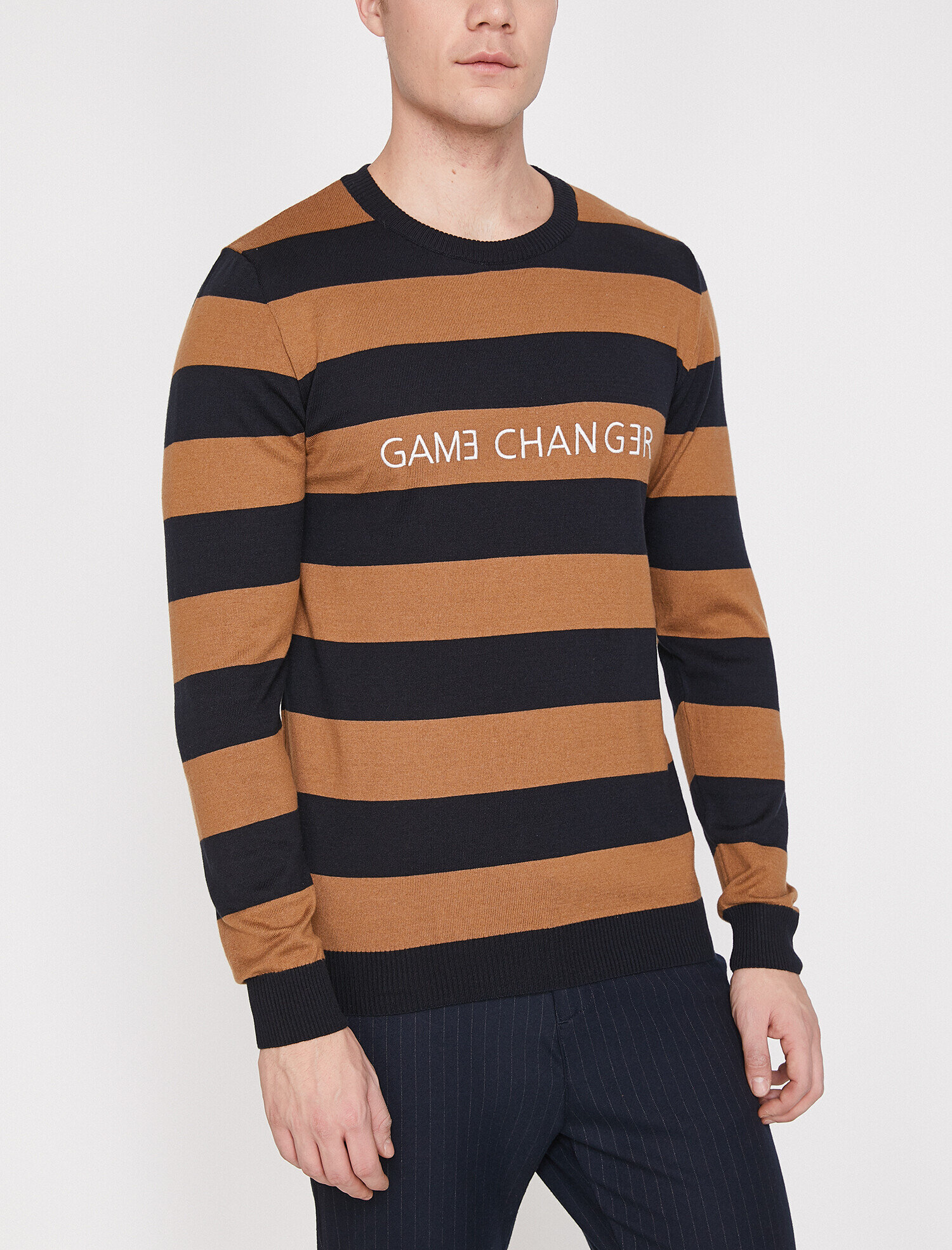   Çizgili Triko Kazak