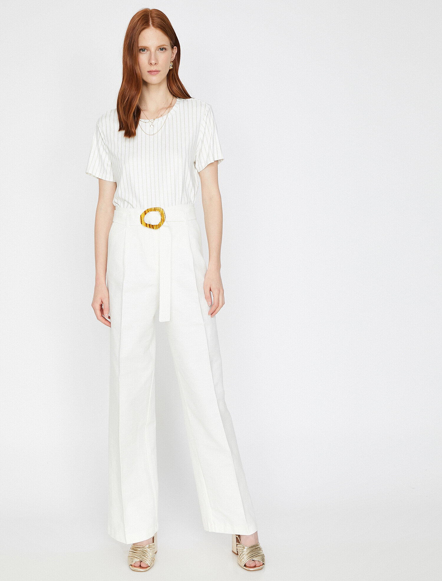   Kemer Detaylı Pantolon