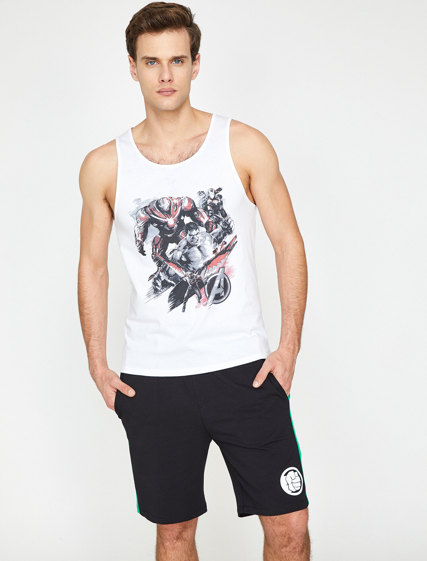   Avengers Lisanslı Baskılı Sporcu Atleti