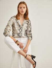 Yılan Derisi Desenli Gömlek