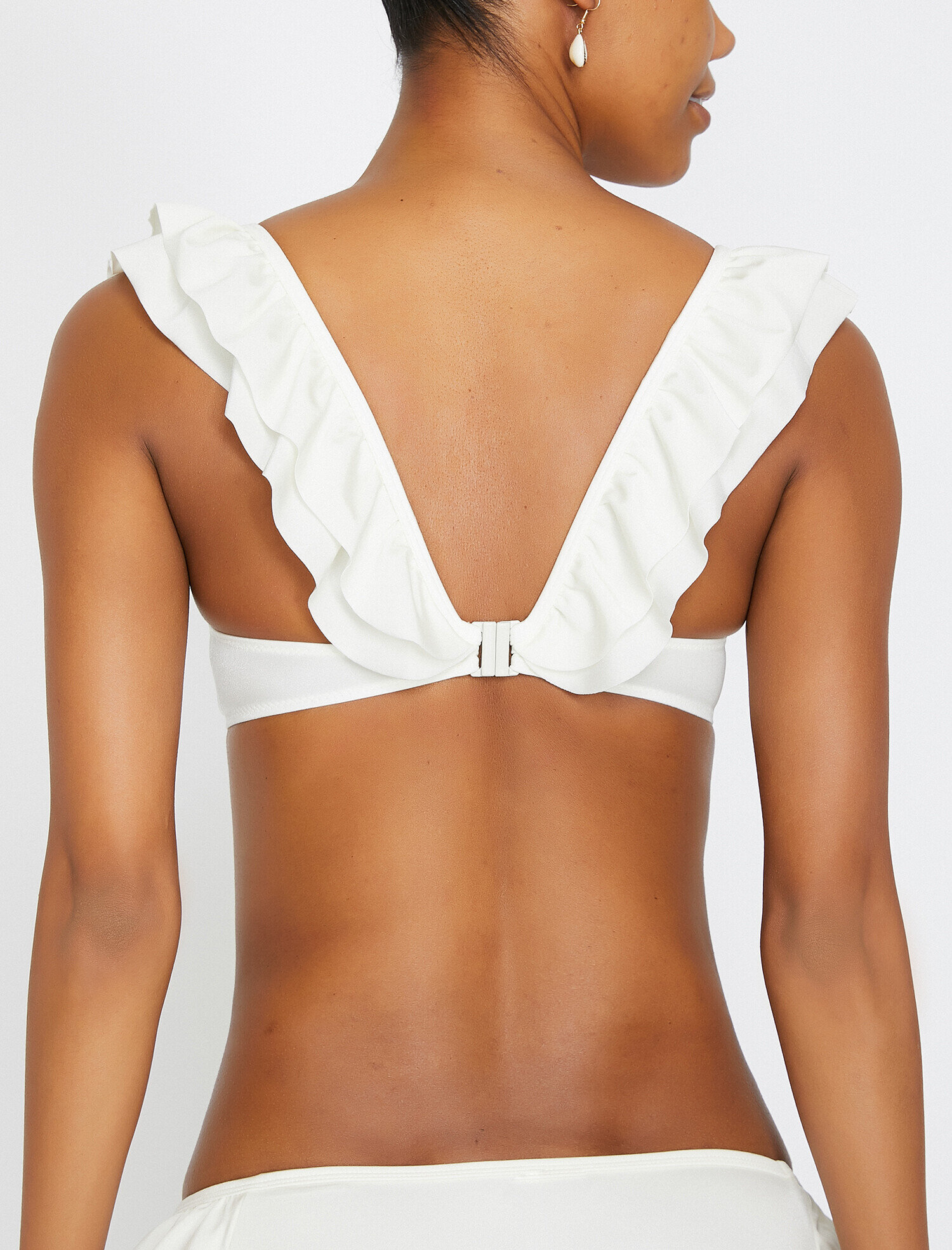   Fırfır Detaylı Bikini Üstü