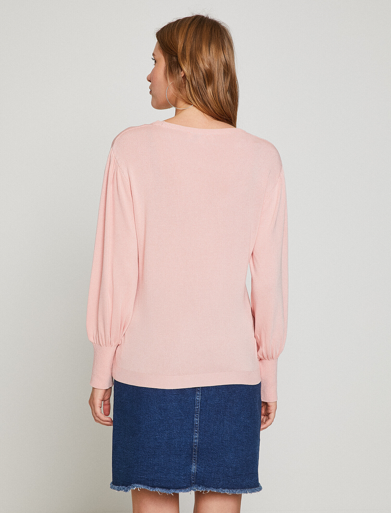   Kol Detaylı Triko Kazak