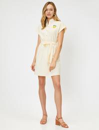 Düğme Detaylı Elbise