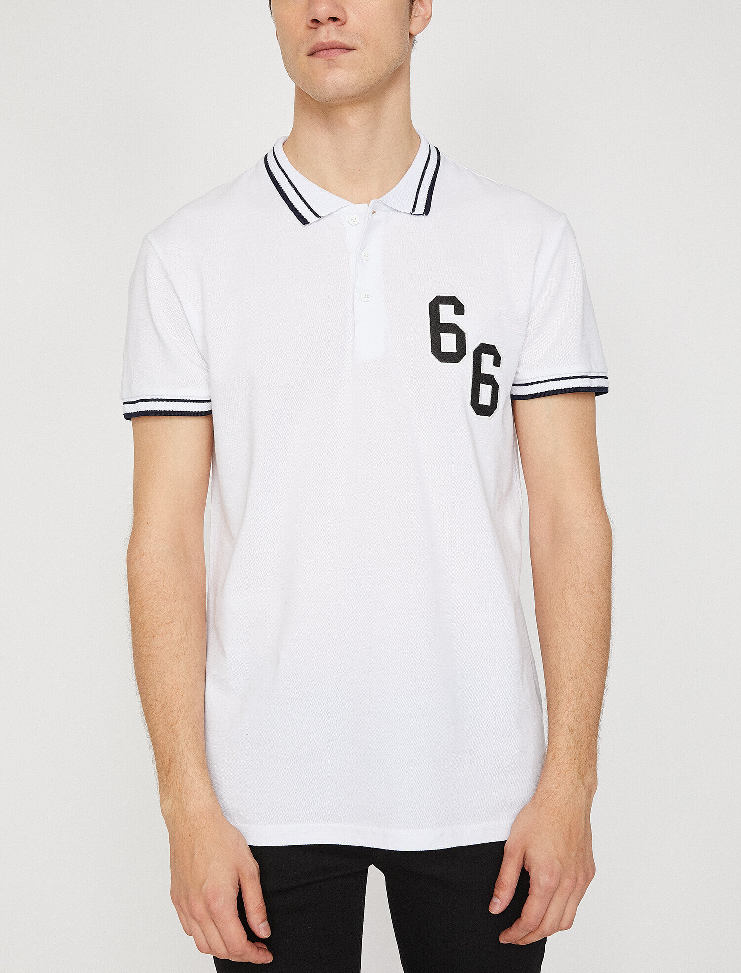   Aplikeli Polo Yaka Tişört