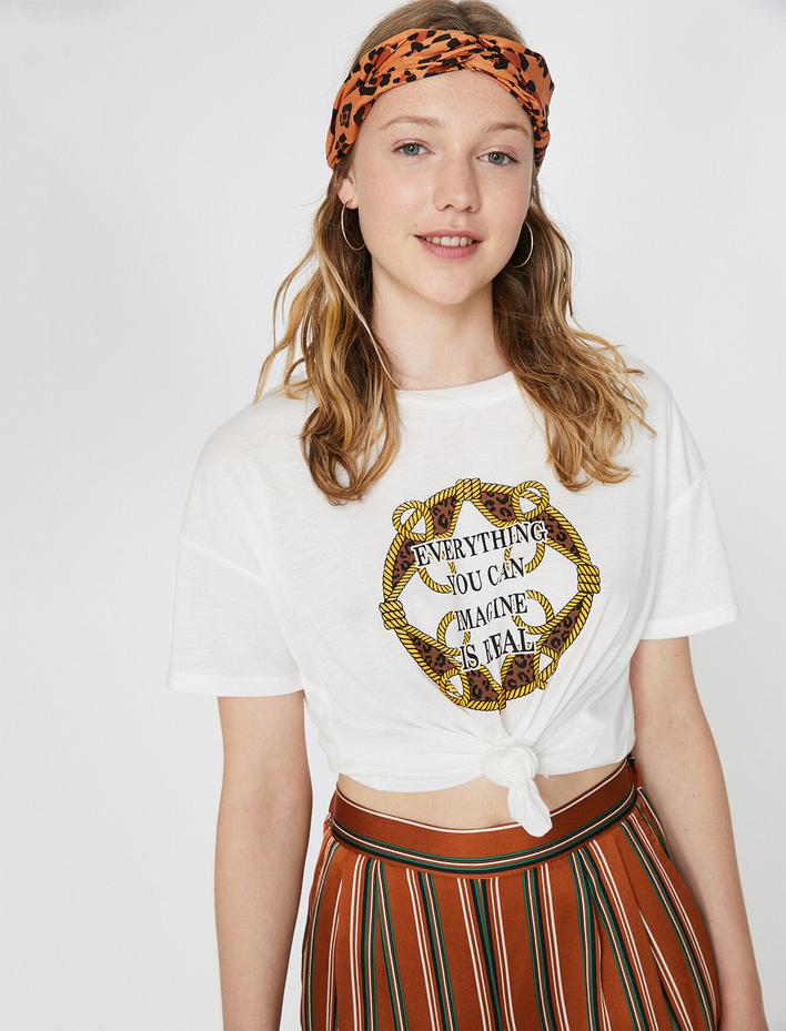  Yazılı Baskılı Tişört