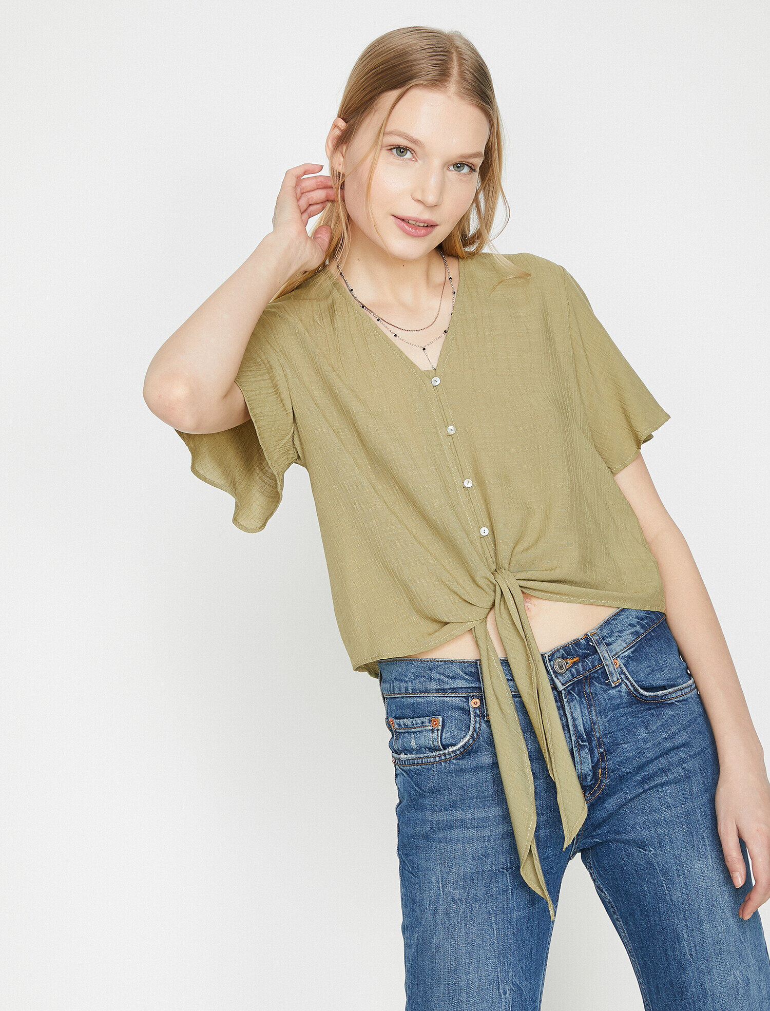   Beli Bağlamalı Gömlek