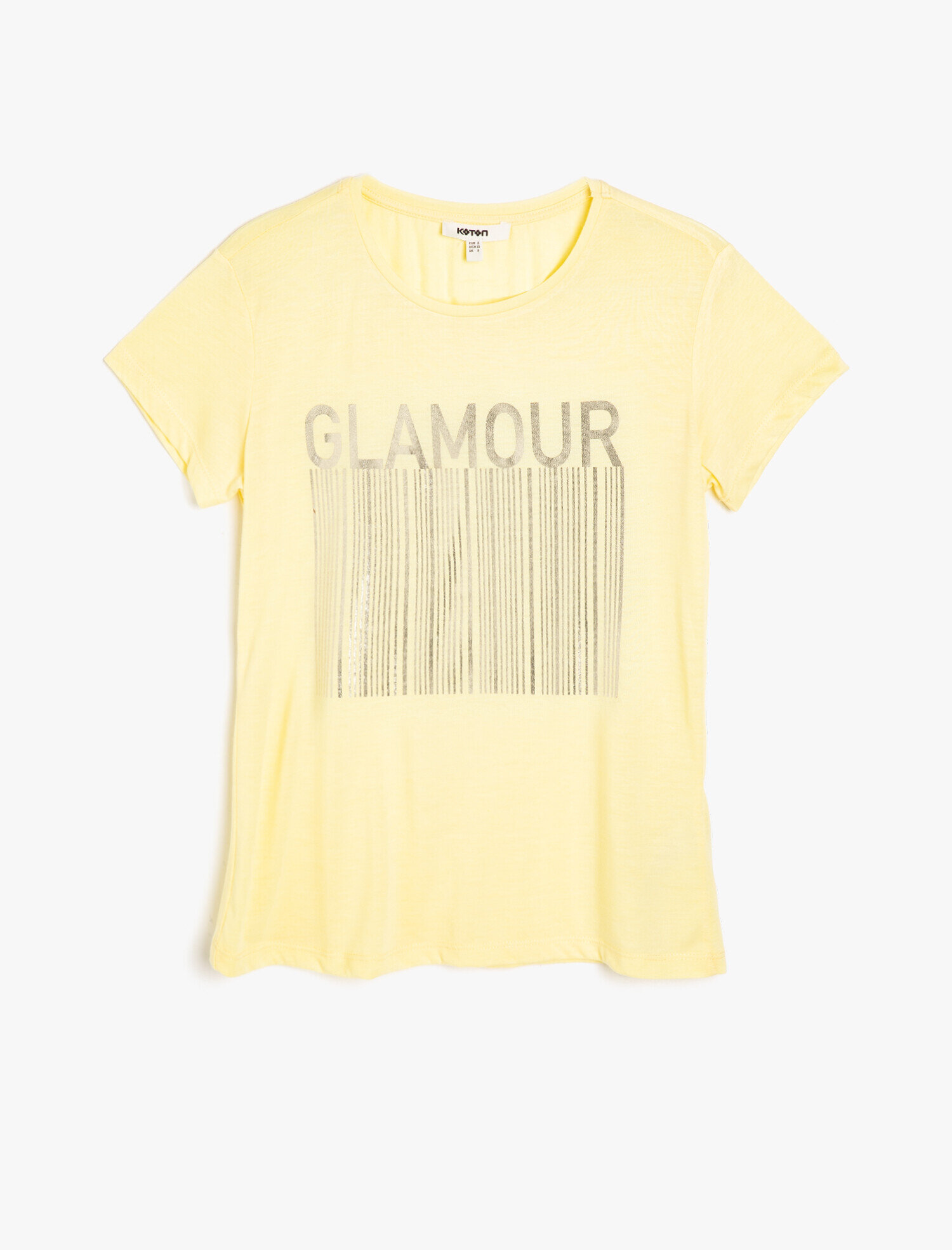   Varak Baskılı Bisiklet Yaka Standart Kalıp Tişört