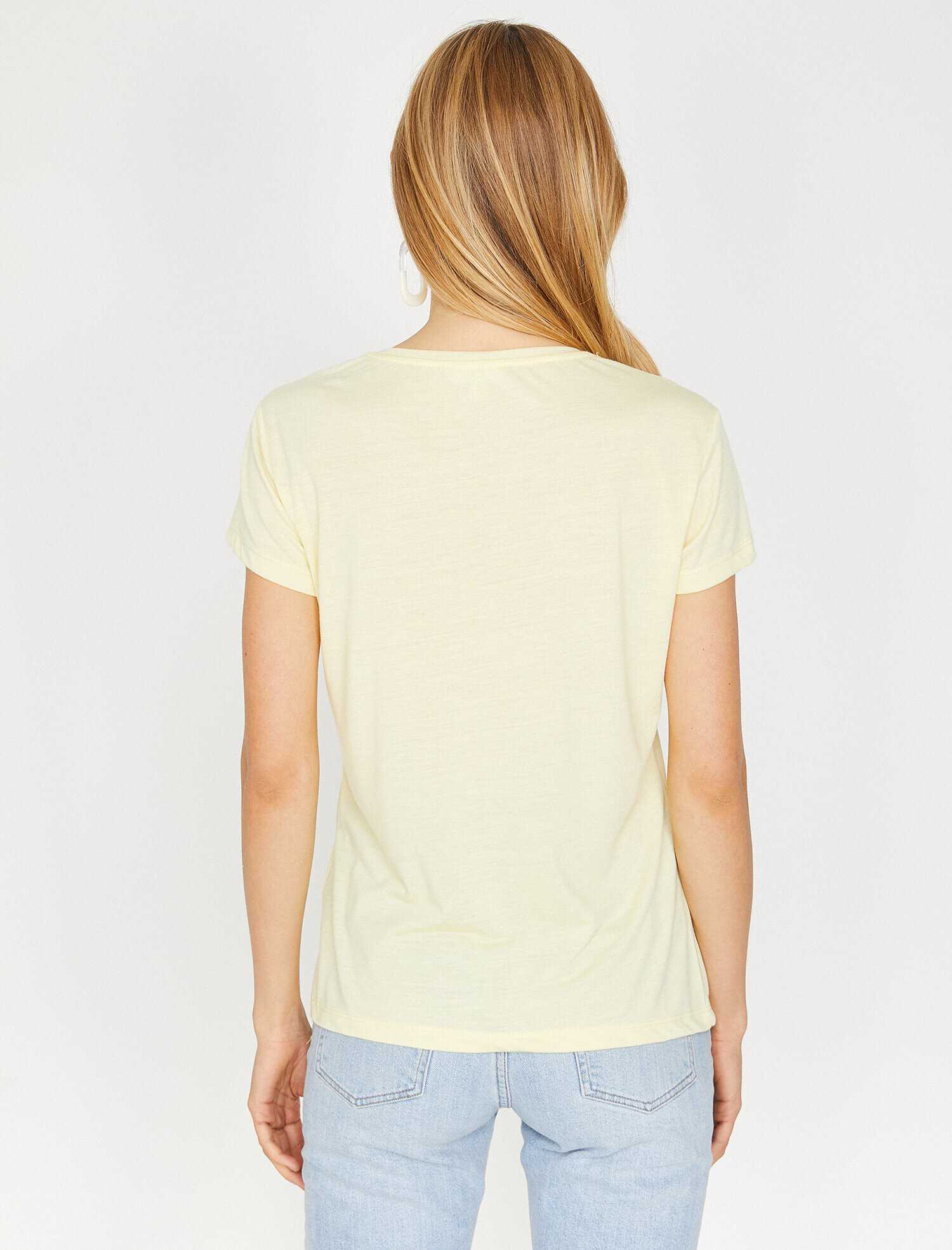   Varak Baskılı Bisiklet Yaka Standart Kalıp Tişört