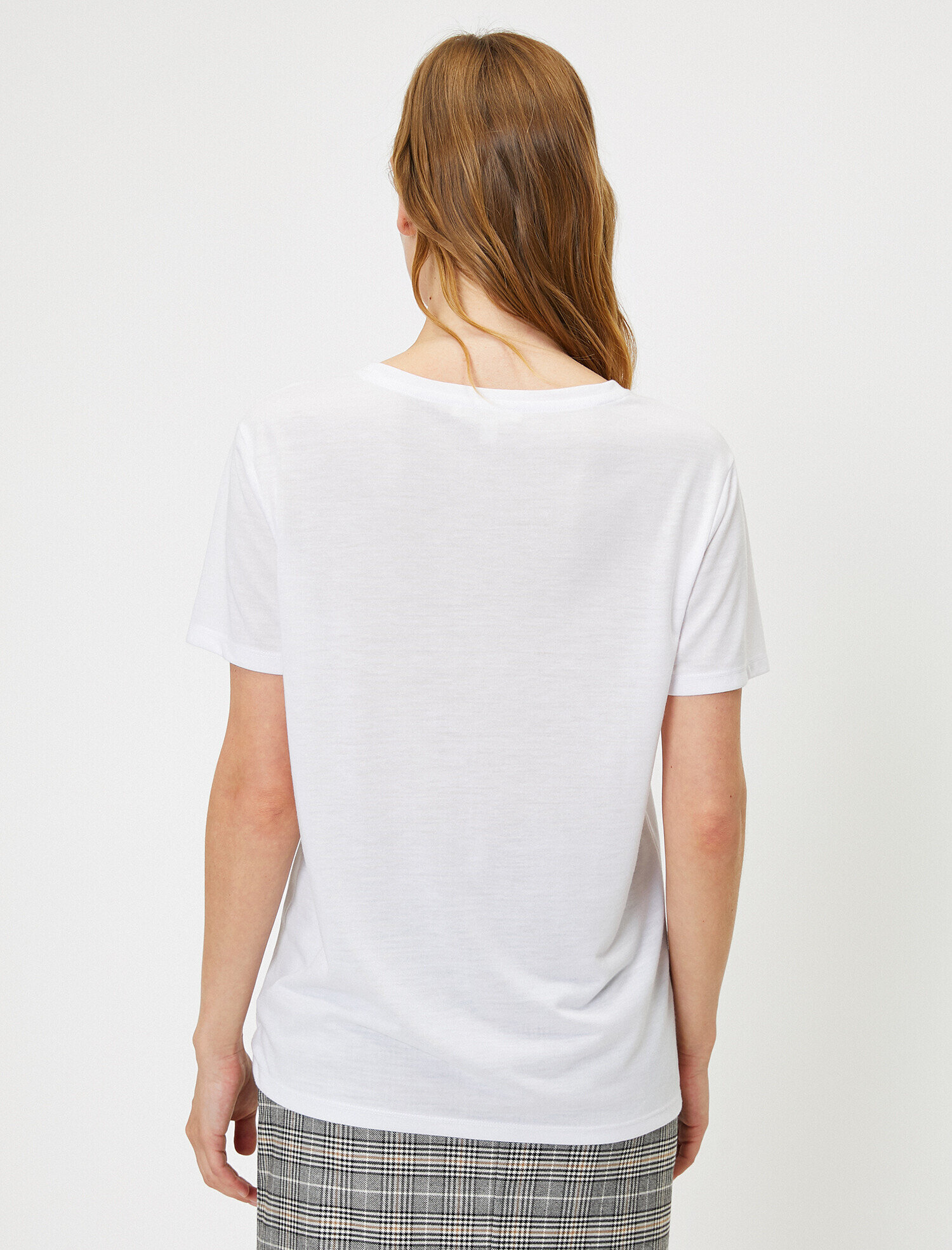   Leopar Desenli Yazı Baskılı Bisiklet Yaka Tişört