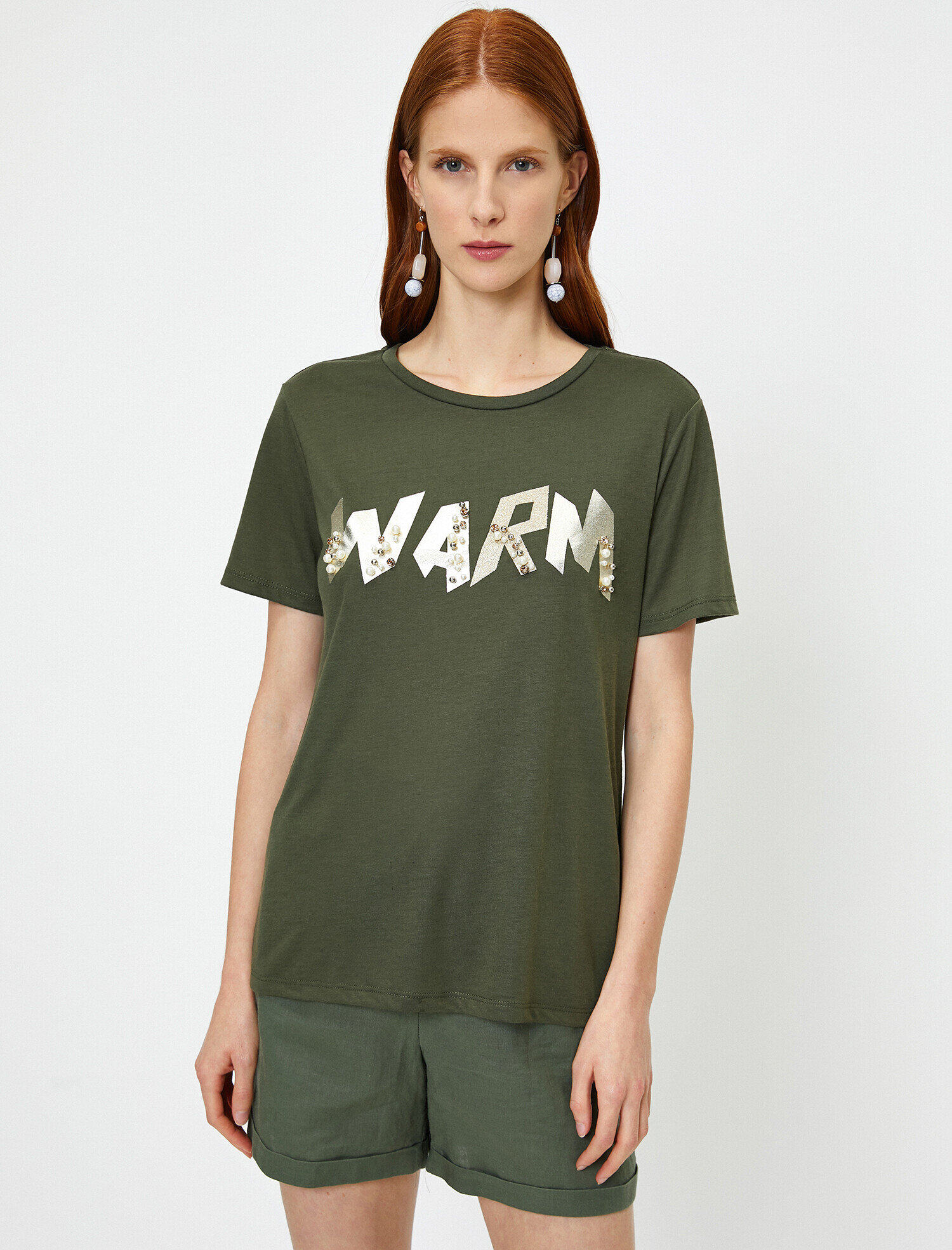   İnci Detaylı Tişört