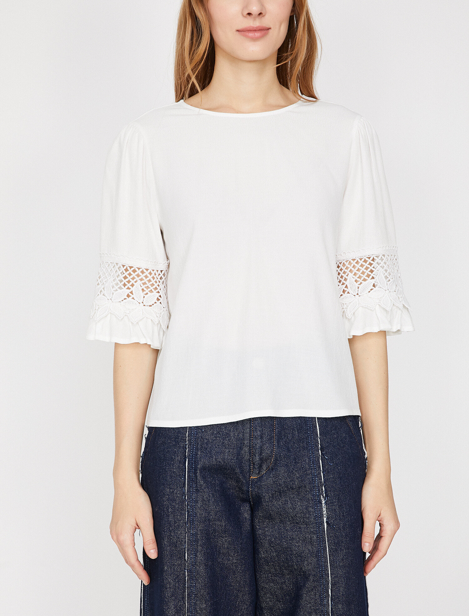   Dantel Detaylı Bluz