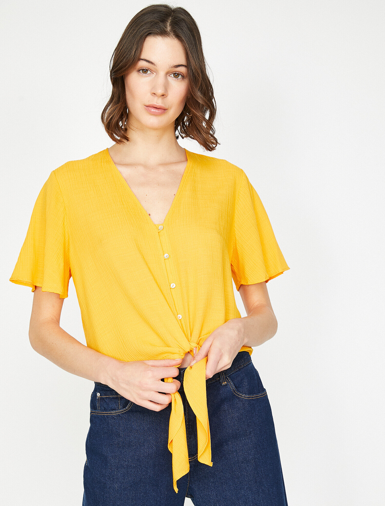   Beli Bağlamalı Gömlek