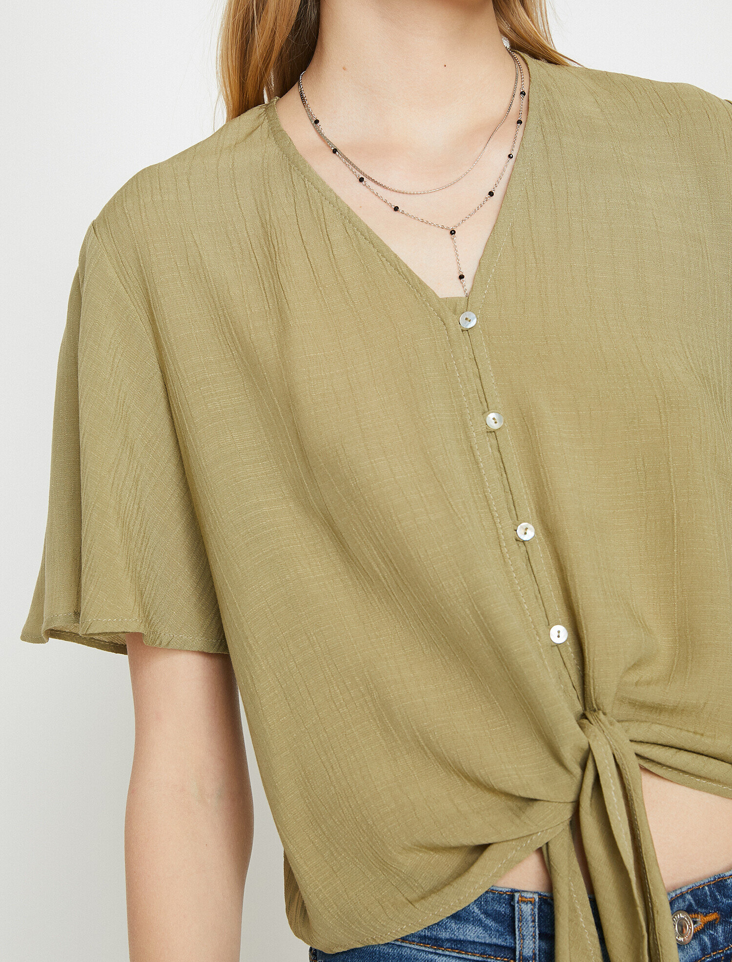   Beli Bağlamalı Gömlek