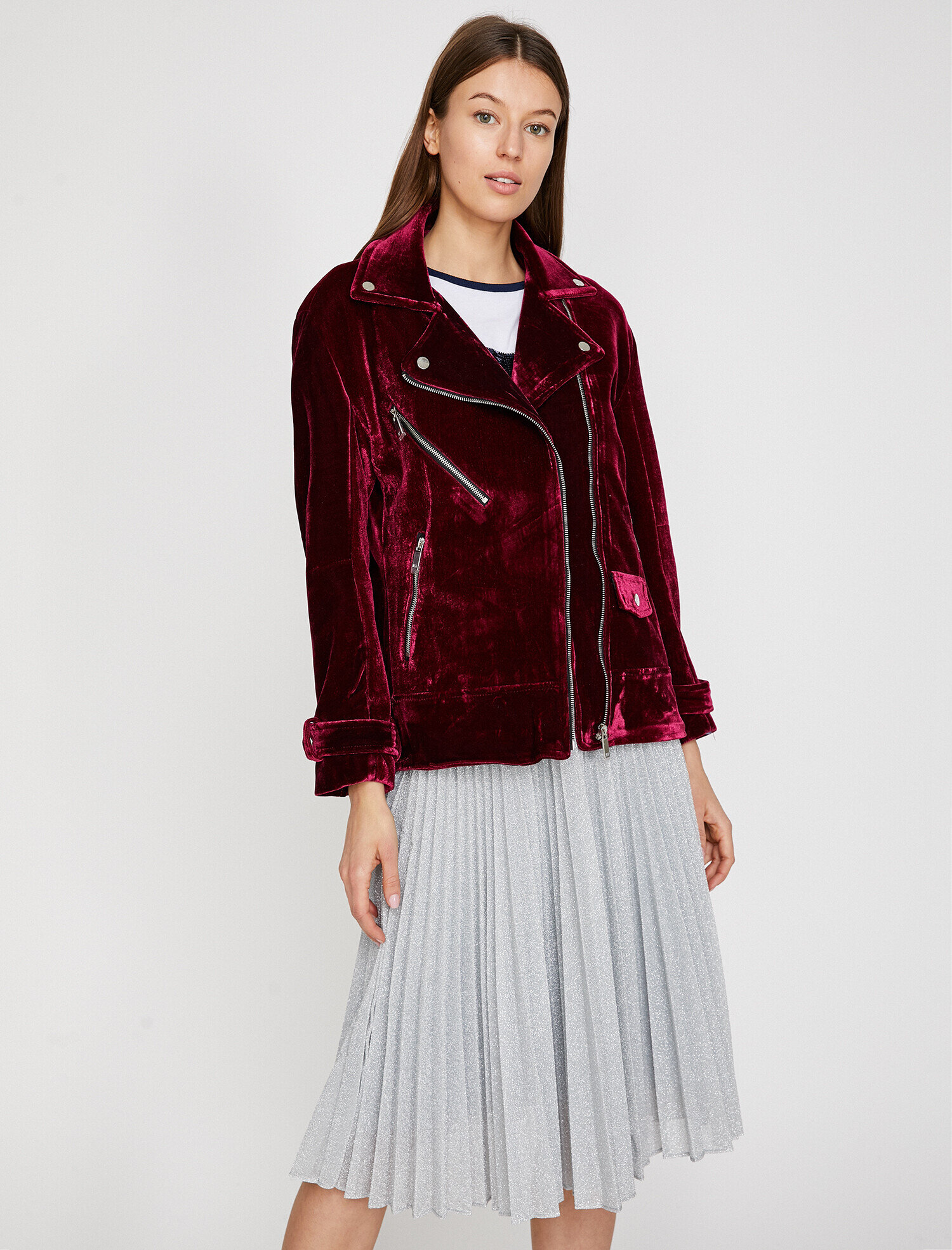   Fermuar Detaylı Mont