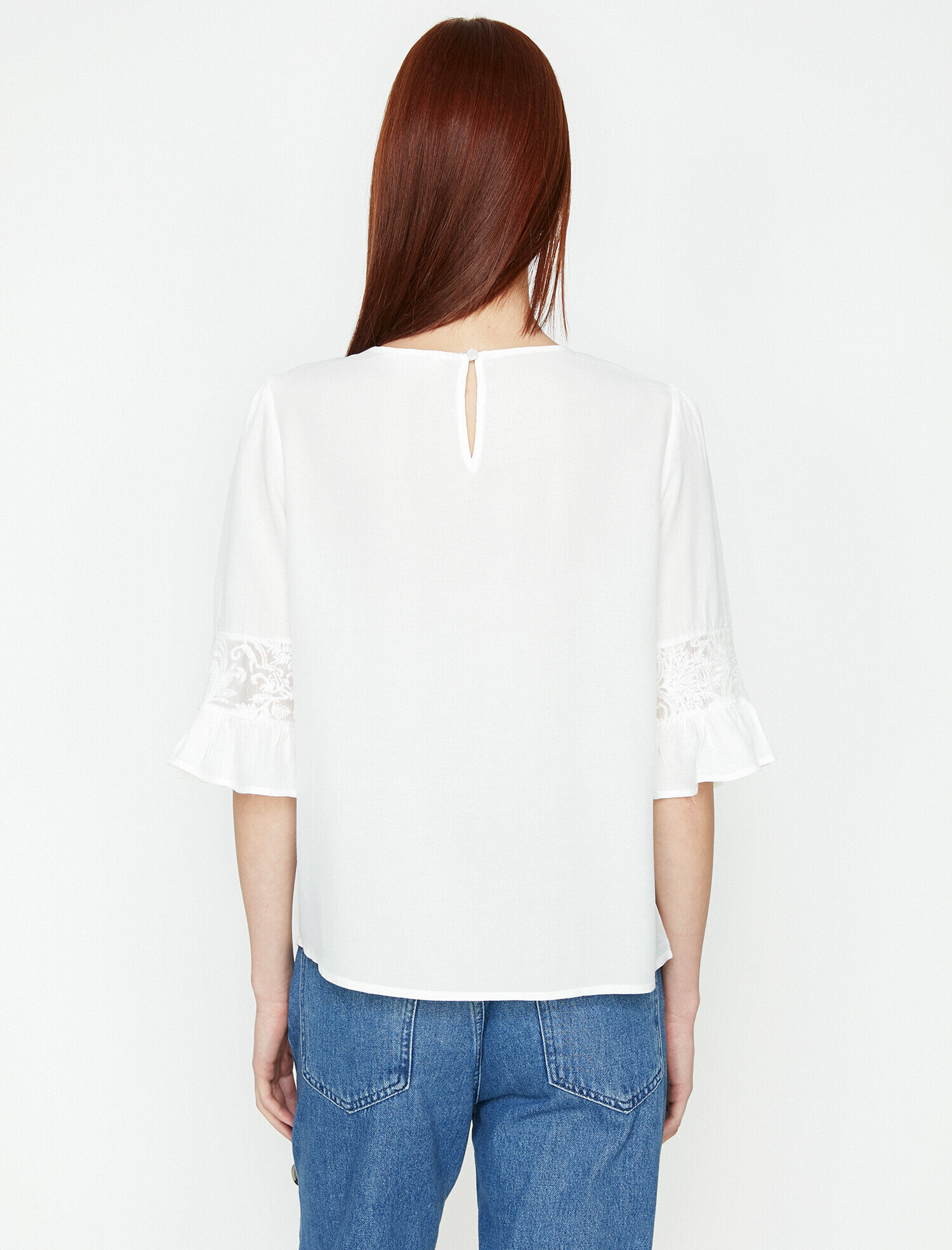   Dantel Detaylı Bluz