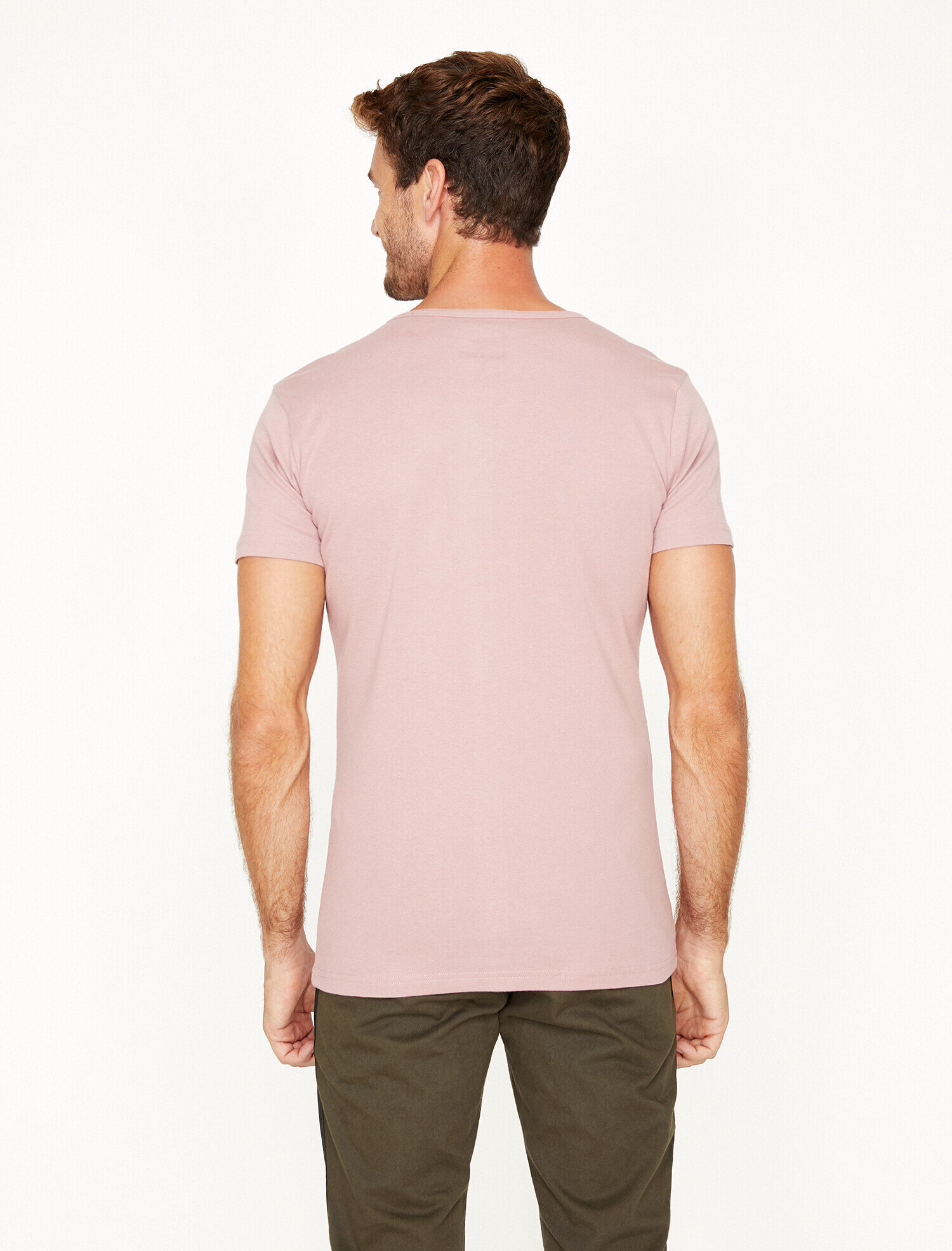   Pamuklu Kısa Kollu Bağcık Yaka Tişört