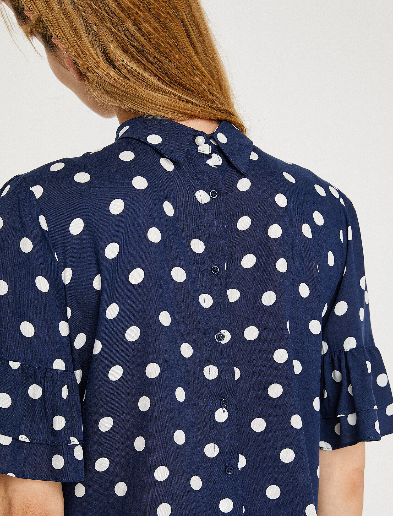   Puantiye Detaylı Gömlek