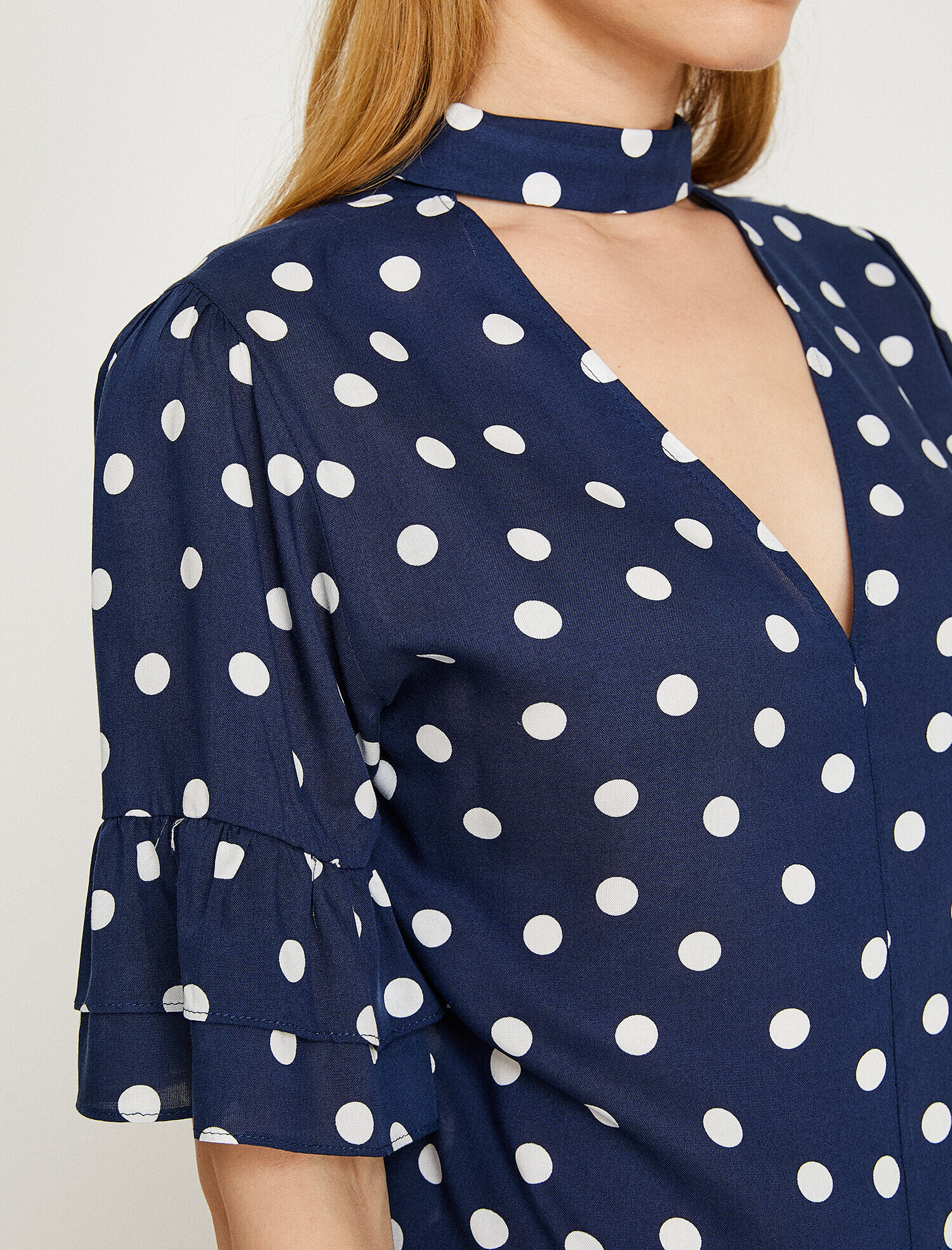   Puantiye Detaylı Gömlek