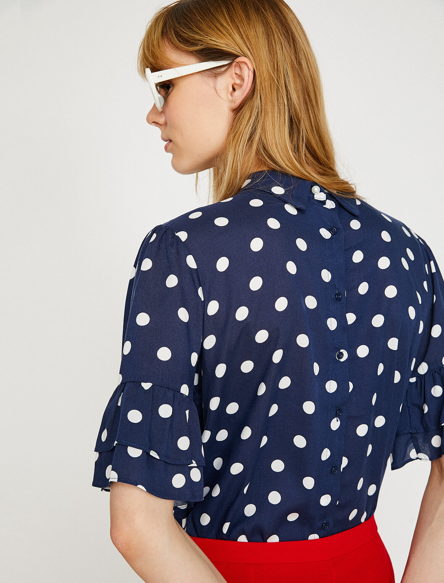   Puantiye Detaylı Gömlek