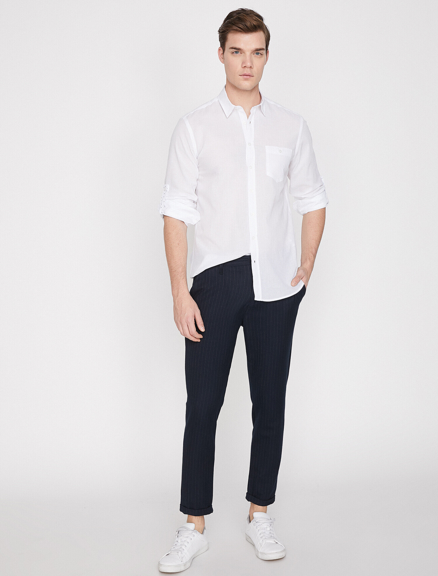   Tek Cepli Uzun Kollu Casual Gömlek