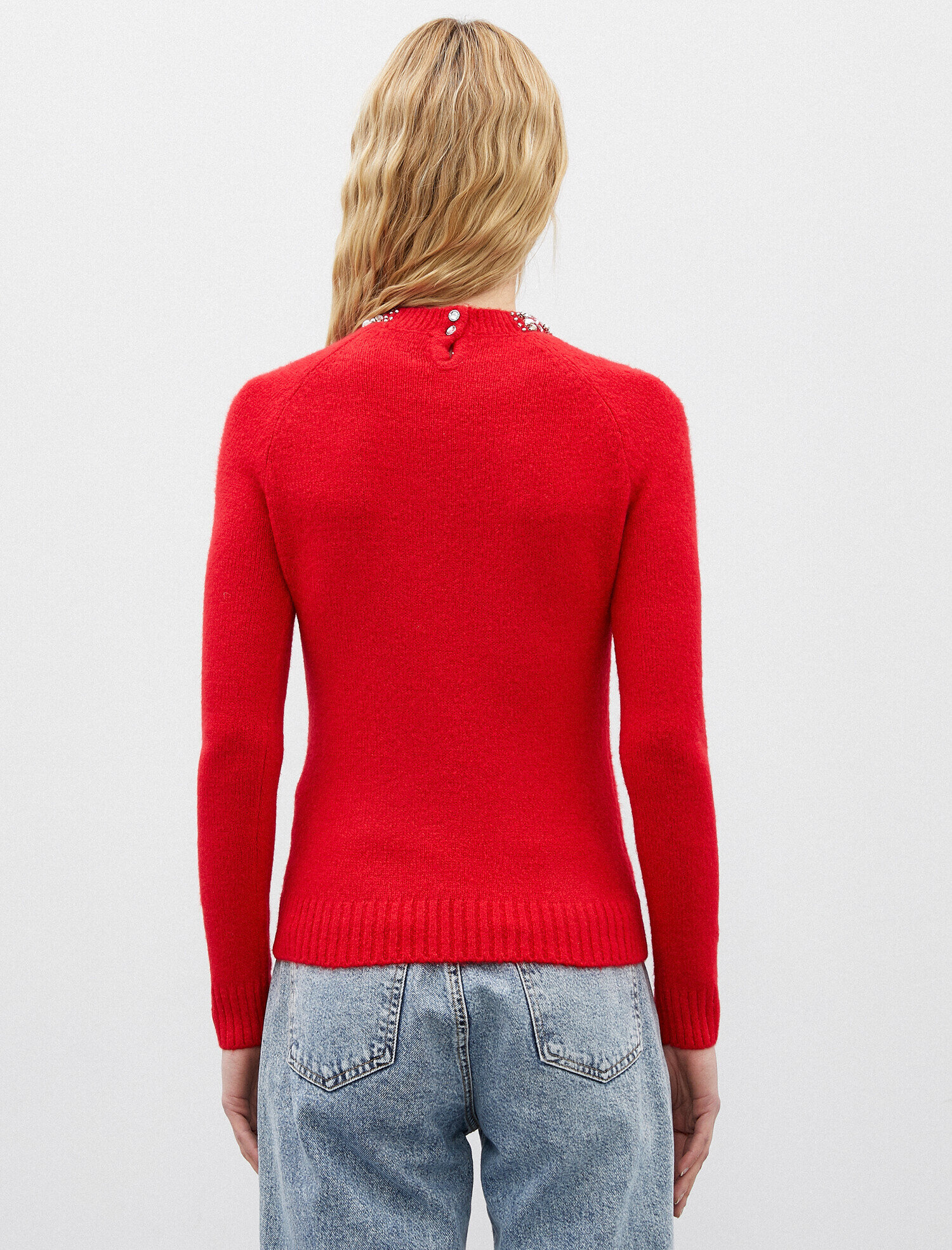   Taşlı Kazak Bisiklet Yaka