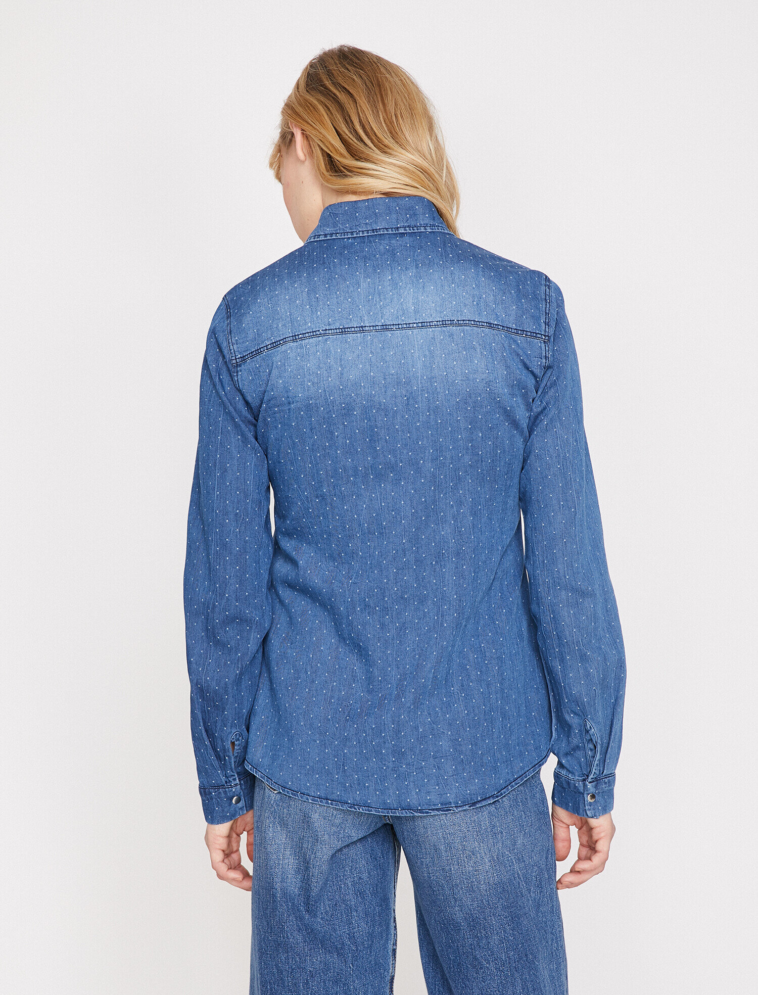   Desenli Jean Gömlek