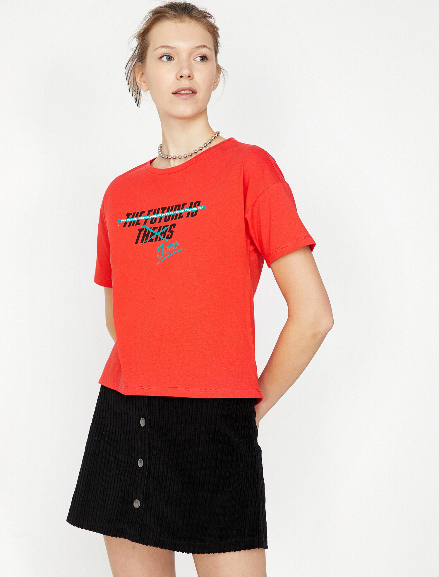   Yazılı Baskılı Tişört