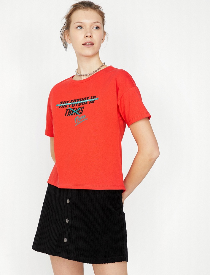  Yazılı Baskılı Tişört