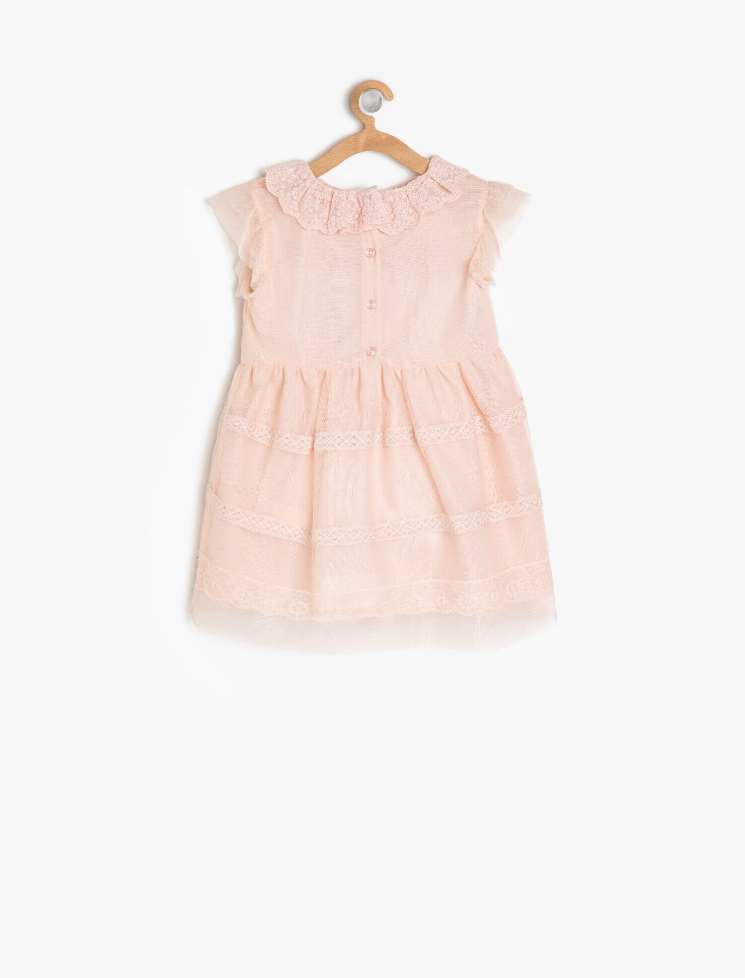  Kız Bebek Dantel Detaylı Elbise