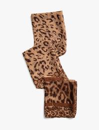 Leopar Desenli Atkı