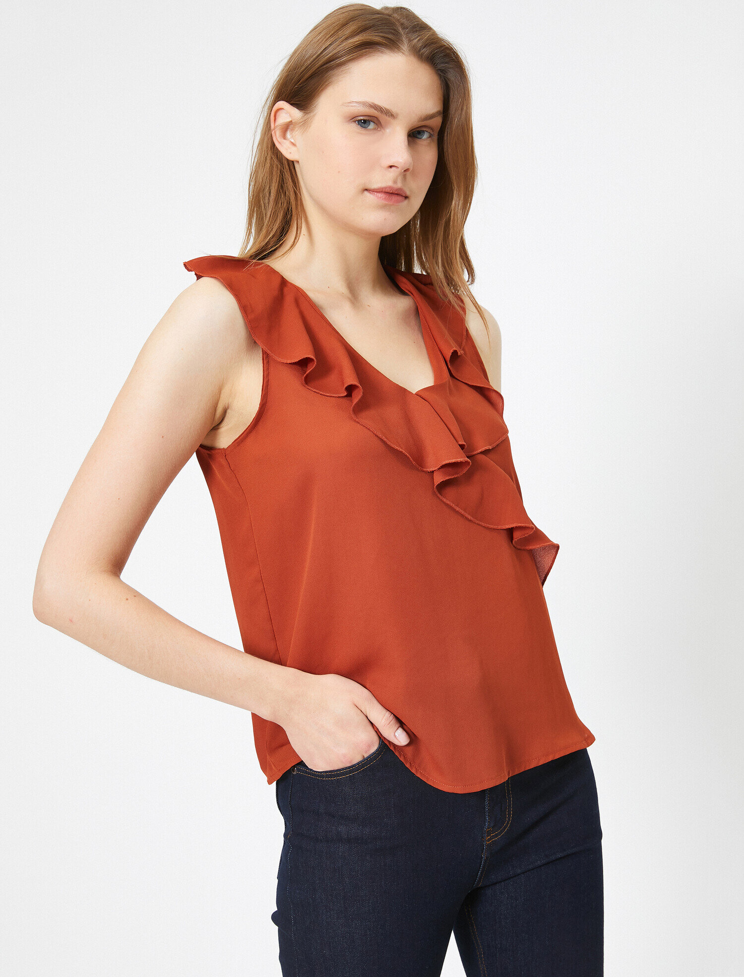   Fırfır Detaylı Bluz