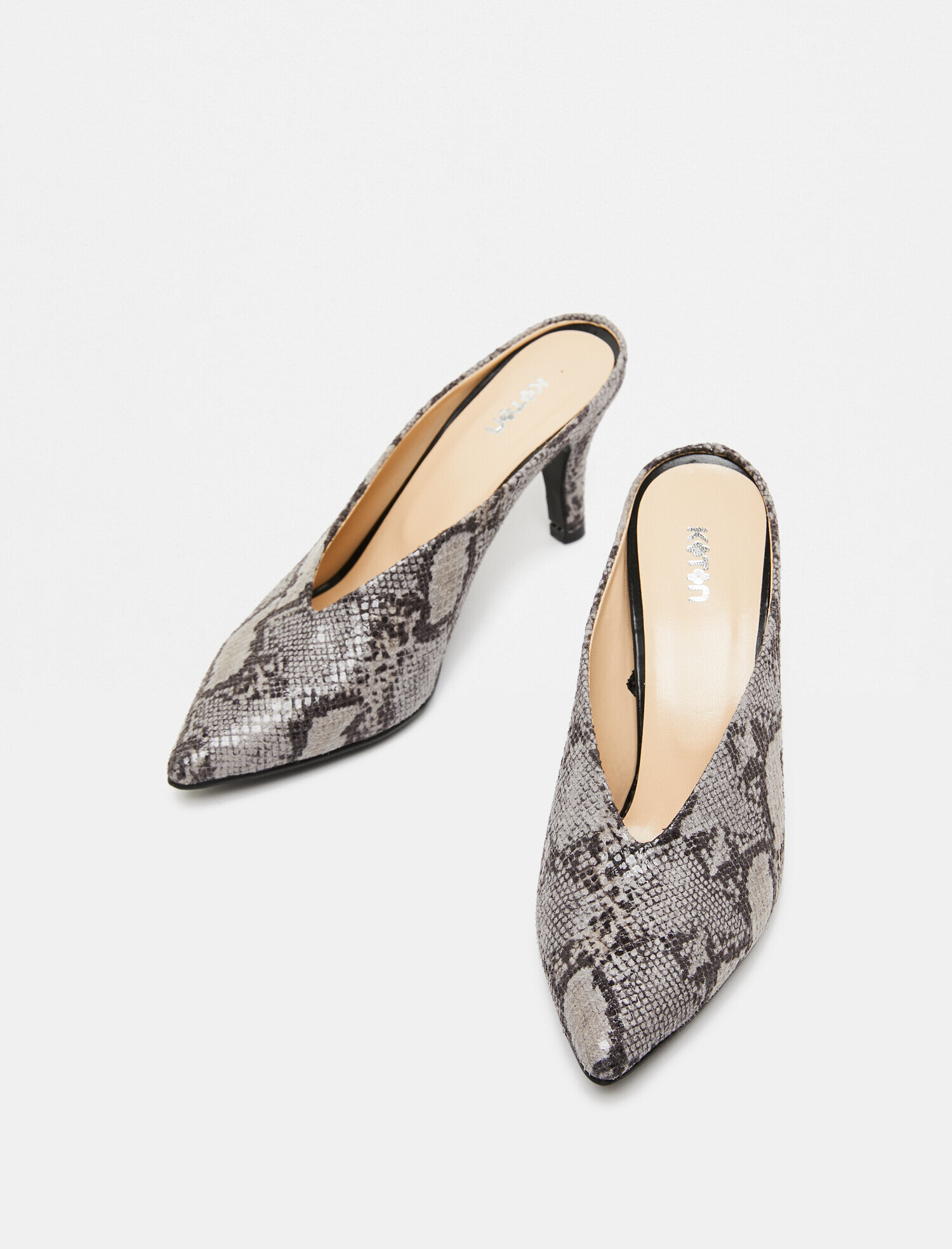 Kadın Desenli Topuklu Ayakkabı