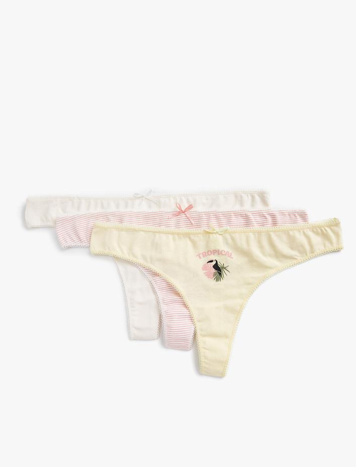  Pamuklu 3'lü Paket Tanga Basic Külot