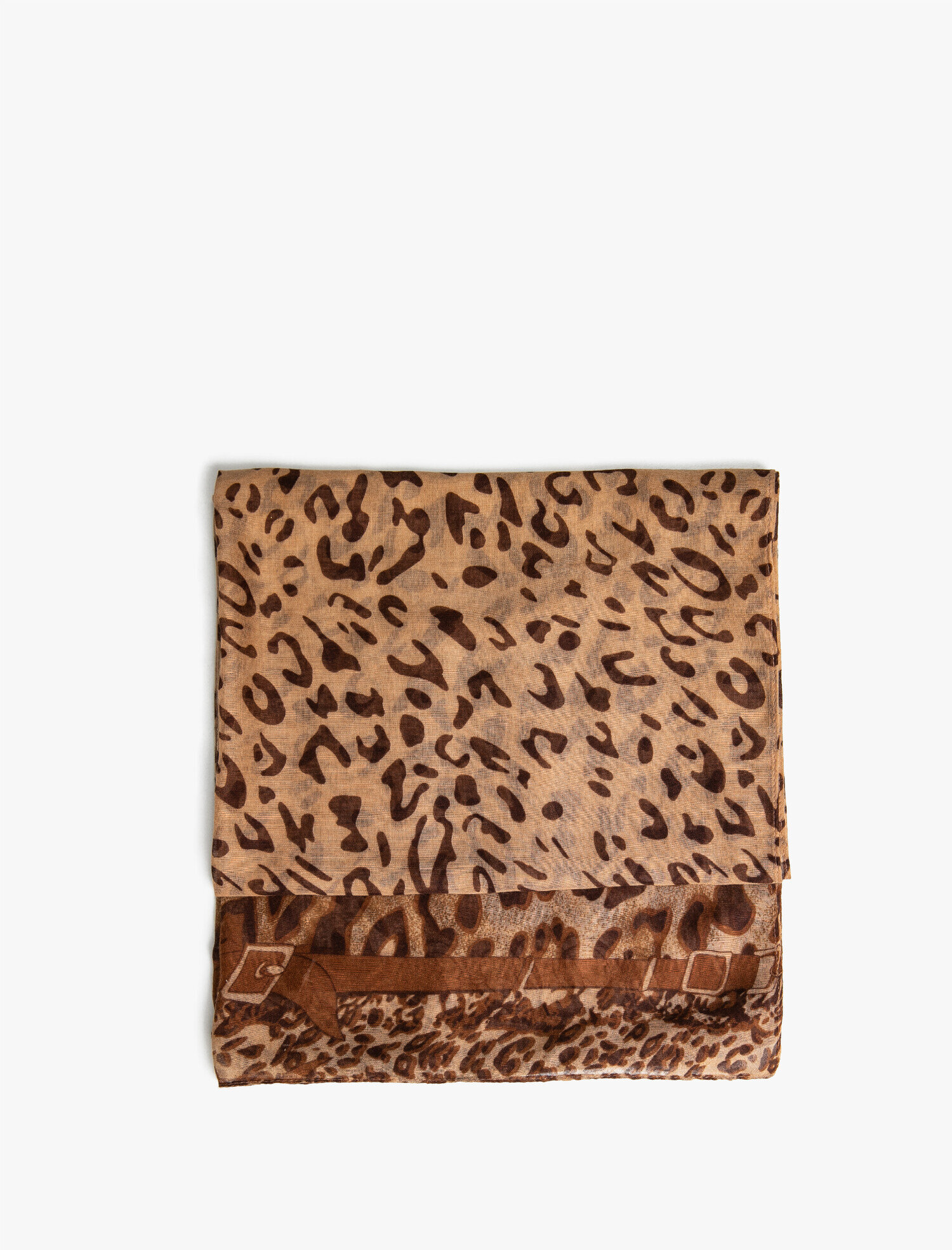  Kadın Leopar Desenli Atkı