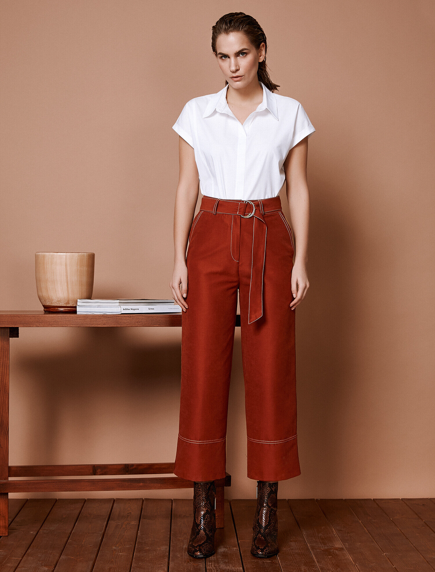   Kemer Detaylı Pantolon