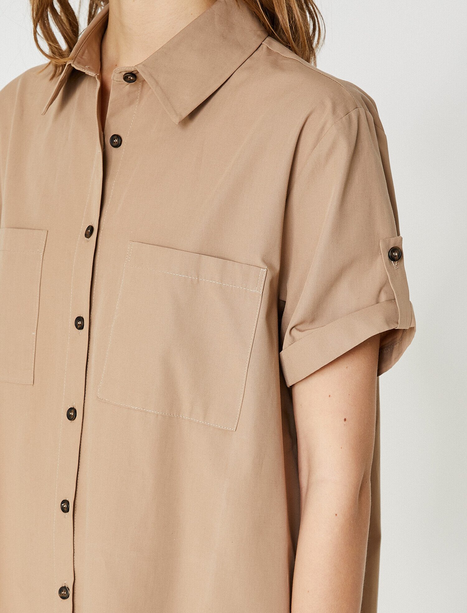   Düğme Detaylı Elbise